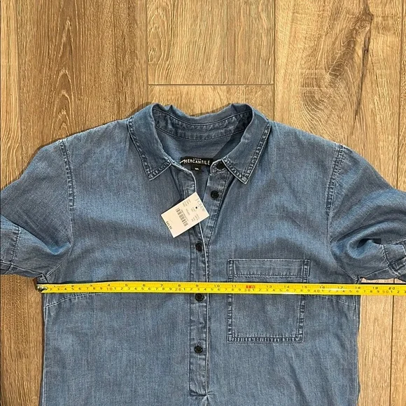NWT - J. CREW MERCHANTILE 100% Cotton Chambray Denim Pocketed Shirt Dress - Picture 10 of 10